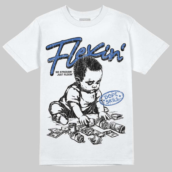 Jordan 1 Low Travis Scott x Fragment DopeSkill T-Shirt Flexin' Graphic Streetwear - White