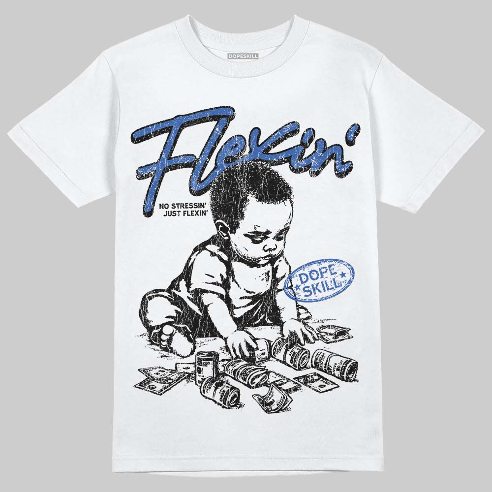 Jordan 1 Low Travis Scott x Fragment DopeSkill T-Shirt Flexin' Graphic Streetwear - White
