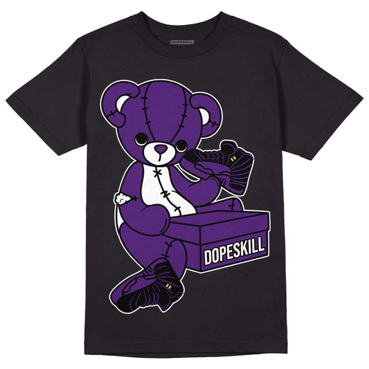 Jordan 12 “Field Purple” DopeSkill T-Shirt Sneakerhead BEAR Graphic Streetwear - Black