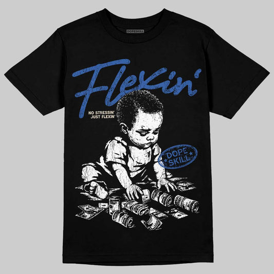 Jordan 1 Low Travis Scott x Fragment DopeSkill T-Shirt Flexin' Graphic Streetwear - Black