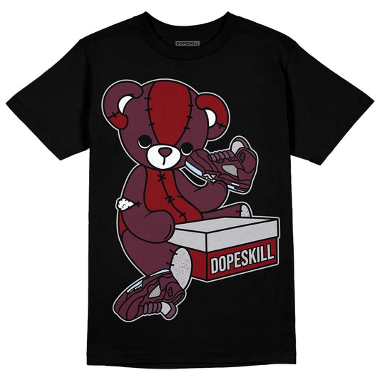 Jordan 5 Retro Burgundy (2023) DopeSkill T-Shirt Sneakerhead BEAR Graphic Streetwear - Black 