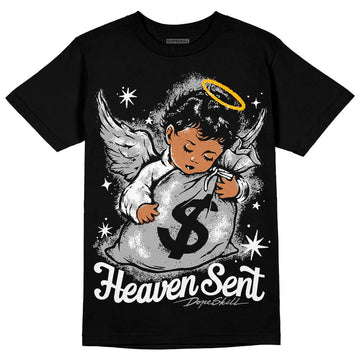 Jordan 1 Low OG “Shadow” DopeSkill T-Shirt Heaven Sent Graphic Streetwear - Black