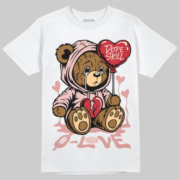 Jordan 40 “Dusty Rose” DopeSkill T-Shirt Broken Bear Graphic Streetwear - White