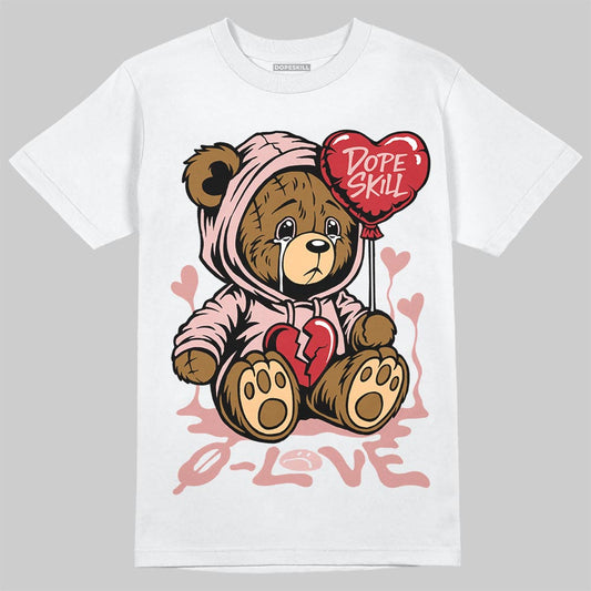 Jordan 40 “Dusty Rose” DopeSkill T-Shirt Broken Bear Graphic Streetwear - White