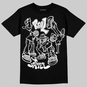 Dunk Low Panda White Black DopeSkill T-Shirt Real Y2K Players Graphic Streetwear - Black