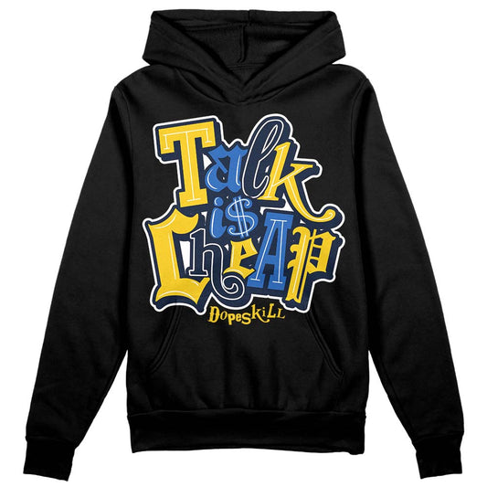 Dunk Low Vintage “Michigan” DopeSkill Hoodie Sweatshirt Talk Is Chip Graphic Streetwear - Black