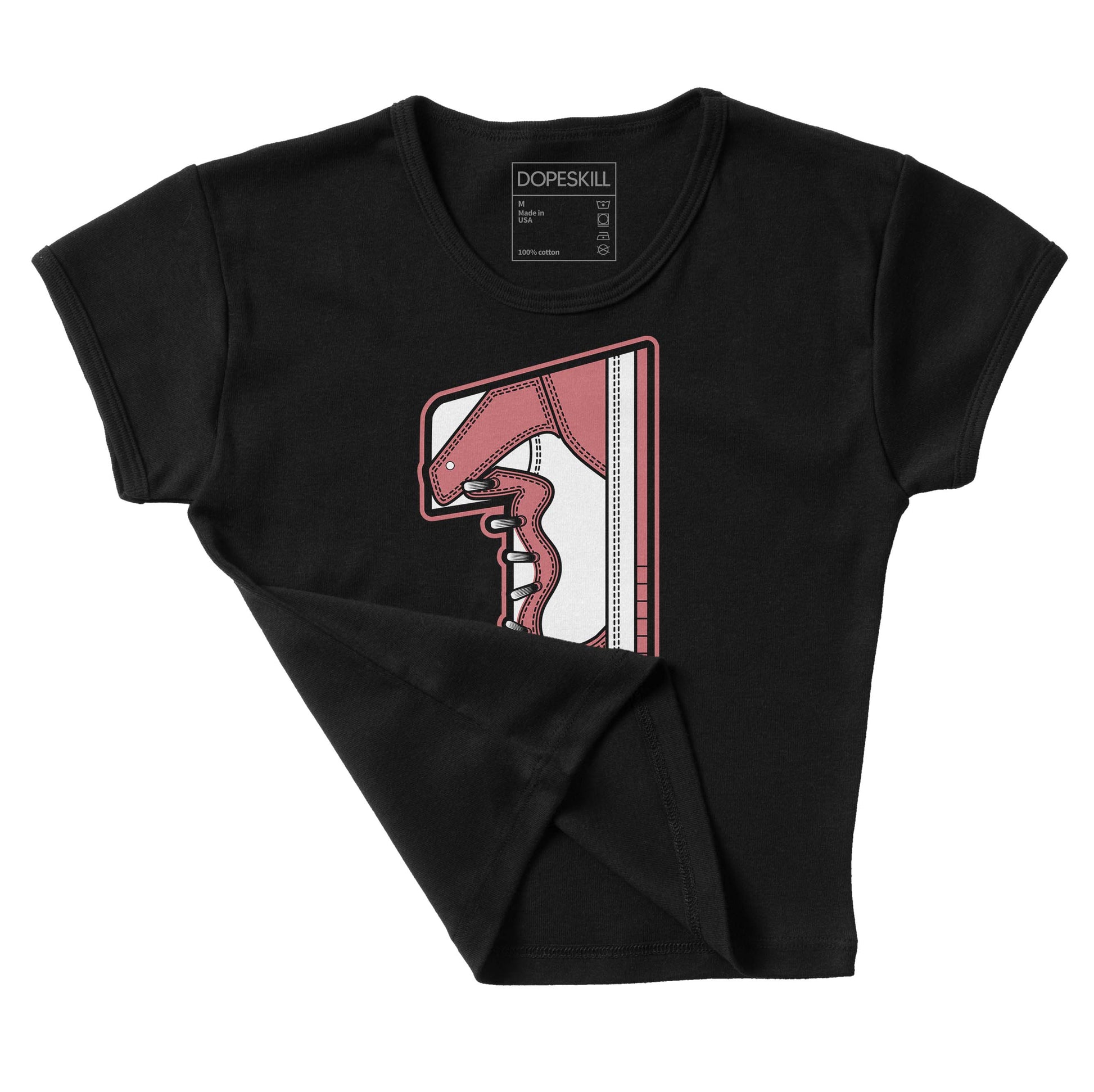 Valentine's Day Collection DopeSkill Women's Crop Top No.1 Graphic Streetwear - Black