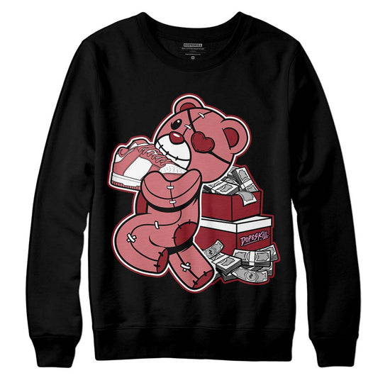 Valentine's Day Collection DopeSkill Sweatshirt Bear Steals Sneaker Graphic Streetwear - Black