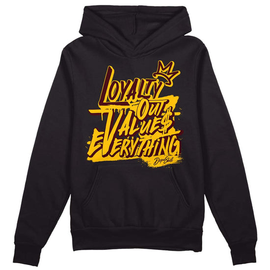 Dunk Yellow Bordeaux DopeSkill Hoodie Sweatshirt LOVE Graphic Streetwear - Black