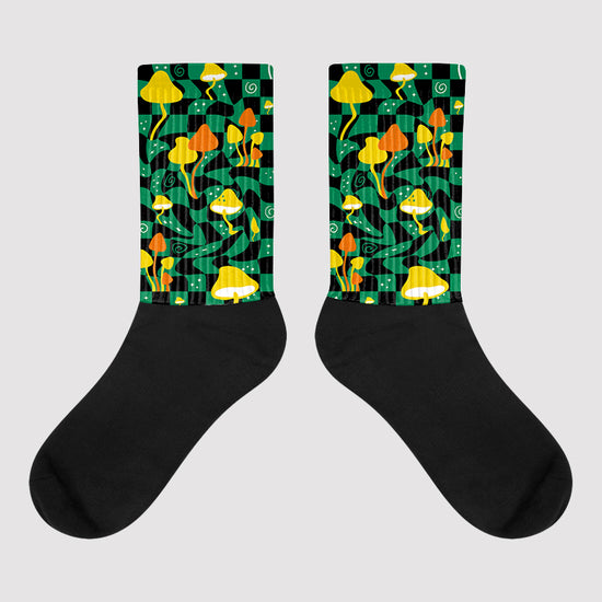 Green Sneakers DopeSkill Sublimated Socks Mushroom Graphic Streetwear 