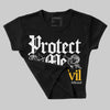 Max 96 Varsity Maize DopeSkill Women's Crop Top Protect Me From Evil Graphic