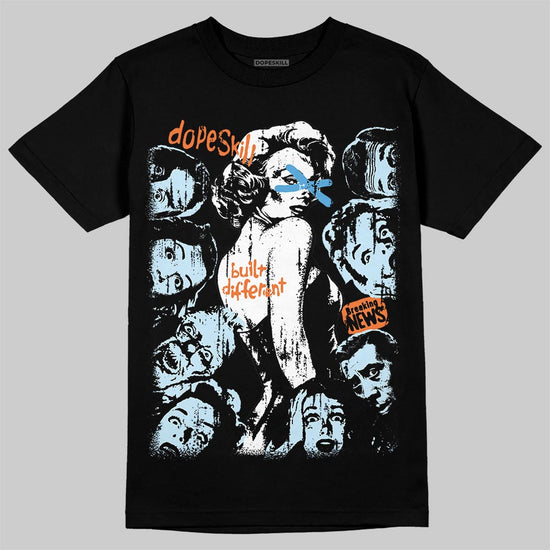Jordan 1 Retro High Virgil Abloh Archive Alaska DopeSkill T-Shirt Built Different Graphic Streetwear - Black