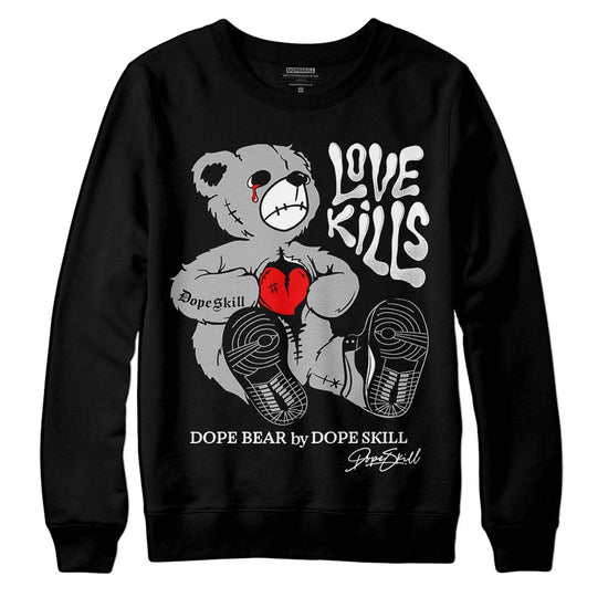 Jordan 1 Low OG “Shadow” DopeSkill Sweatshirt Love Kills Graphic Streetwear - Black