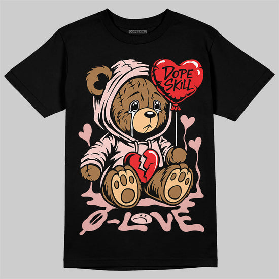 Lanvin Leather Curb Glitter Pale Pink DopeSkill T-Shirt Broken Bear Graphic Streetwear  - Black