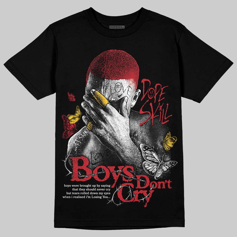 Jordan 14 Retro Ferrari (2025) DopeSkill T-Shirt Boys Don't Cry Graphic Streetwear - Black