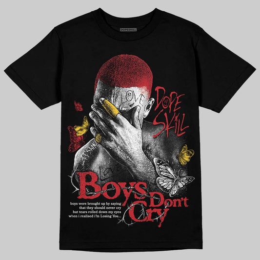 Jordan 14 Retro Ferrari (2025) DopeSkill T-Shirt Boys Don't Cry Graphic Streetwear - Black