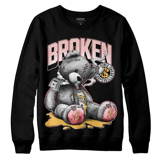 Jordan 3 GS “Red Stardust” DopeSkill Sweatshirt Sick Bear Graphic Streetwear - Black