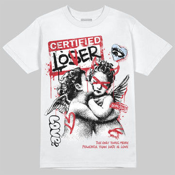 Jordan 5 Fire Red Black Tongue DopeSkill T-Shirt Certified Lover Graphic Streetwear - White 