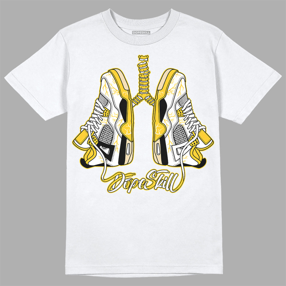 Jordan 4 Retro “Vivid Sulfur” DopeSkill T-Shirt Breathe Graphic Streetwear - White 