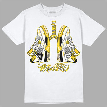 Jordan 4 Retro “Vivid Sulfur” DopeSkill T-Shirt Breathe Graphic Streetwear - White 