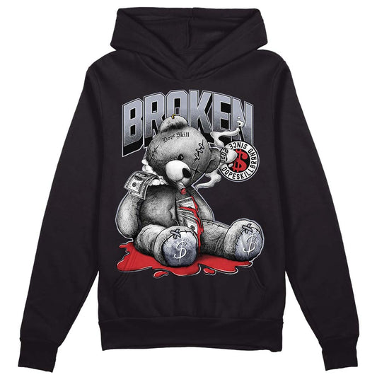 Jordan 4 “Bred Reimagined” DopeSkill Hoodie Sweatshirt Sick Bear Graphic Streetwear - Black