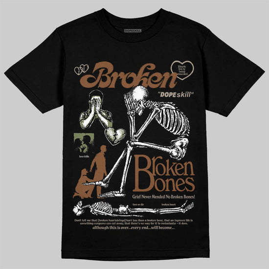 New Balance ABZORB 2010 “Pecan” DopeSkill T-Shirt Broken Bones Graphic Streetwear - Black