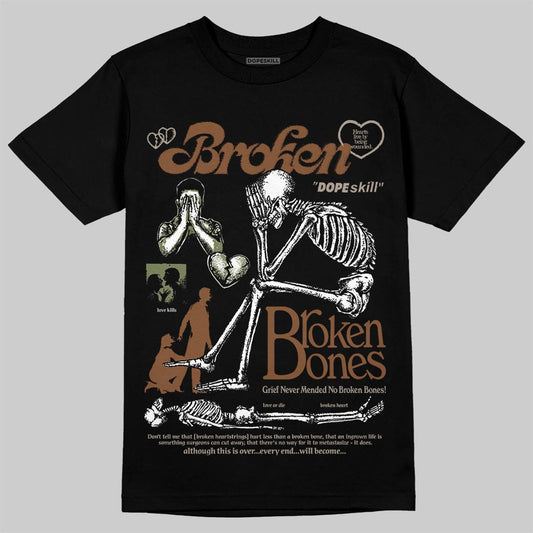 New Balance ABZORB 2010 “Pecan” DopeSkill T-Shirt Broken Bones Graphic Streetwear - Black