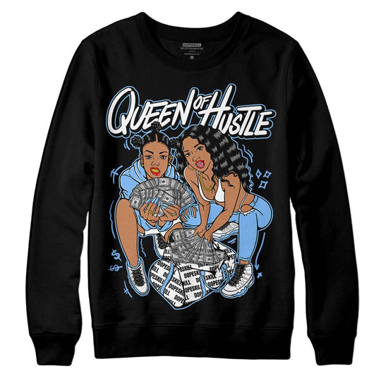 Jordan 9 Powder Blue DopeSkill Sweatshirt Queen Of Hustle Graphic Streetwear - Black