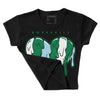 Lucky Green 5s DopeSkill Women's Crop Top Slime Drip Heart Graphic