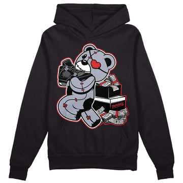 Jordan 4 “Bred Reimagined” DopeSkill Hoodie Sweatshirt Bear Steals Sneaker Graphic Streetwear - Black