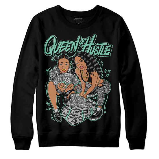 Jordan 3 "Green Glow" DopeSkill Sweatshirt Queen Of Hustle Graphic Streetwear - Black 