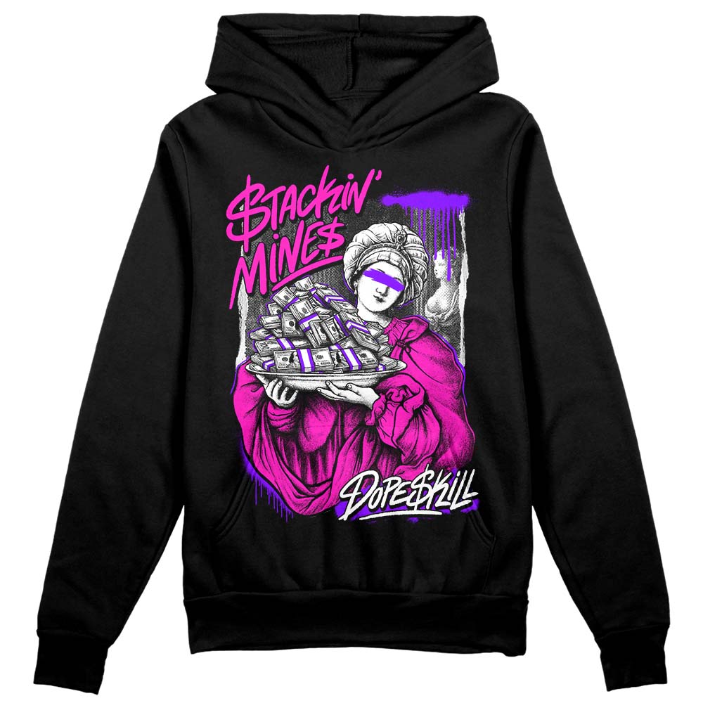 Dunk Low GS “Active Fuchsia” DopeSkill Hoodie Sweatshirt Stackin Mines Graphic Streetwear - Black