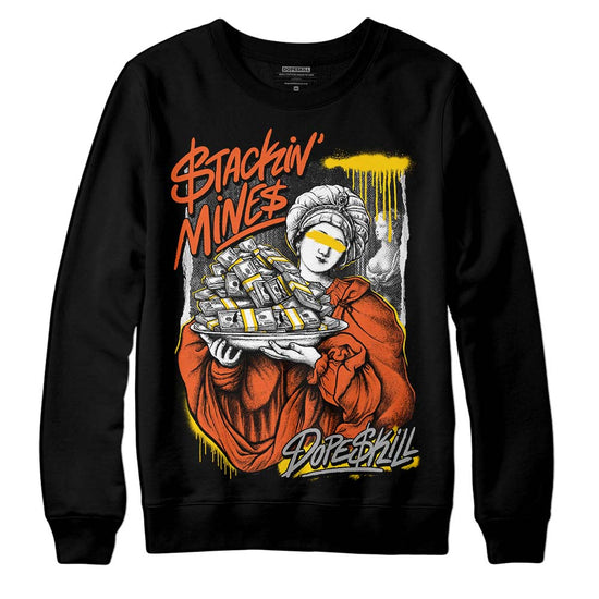 Jordan 3 Georgia Peach DopeSkill Sweatshirt Stackin Mines Graphic Streetwear - Black