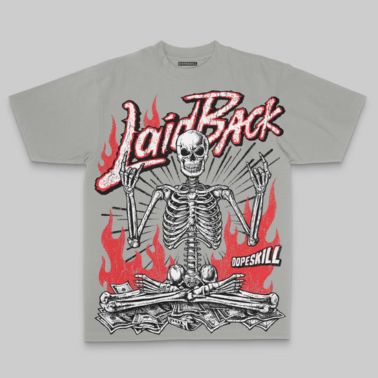 Laid Back Oversize Print DopeSkill T-shirt Streetwear - Grey