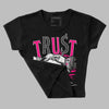 Fierce Pink 1s DopeSkill Women's Crop Top Trust No One Graphic