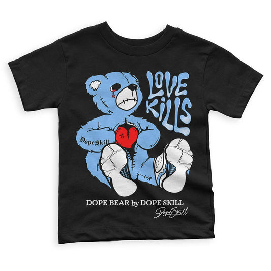 Jordan 9 Powder Blue DopeSkill Toddler Kids T-shirt Love Kills Graphic Streetwear - Black