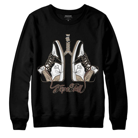 Jordan 1 High OG “Latte” DopeSkill Sweatshirt Breathe Graphic Streetwear - Black