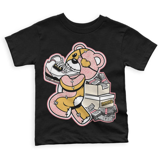 Jordan 3 GS “Red Stardust” DopeSkill Toddler Kids T-shirt Bear Steals Sneaker Graphic Streetwear - Black