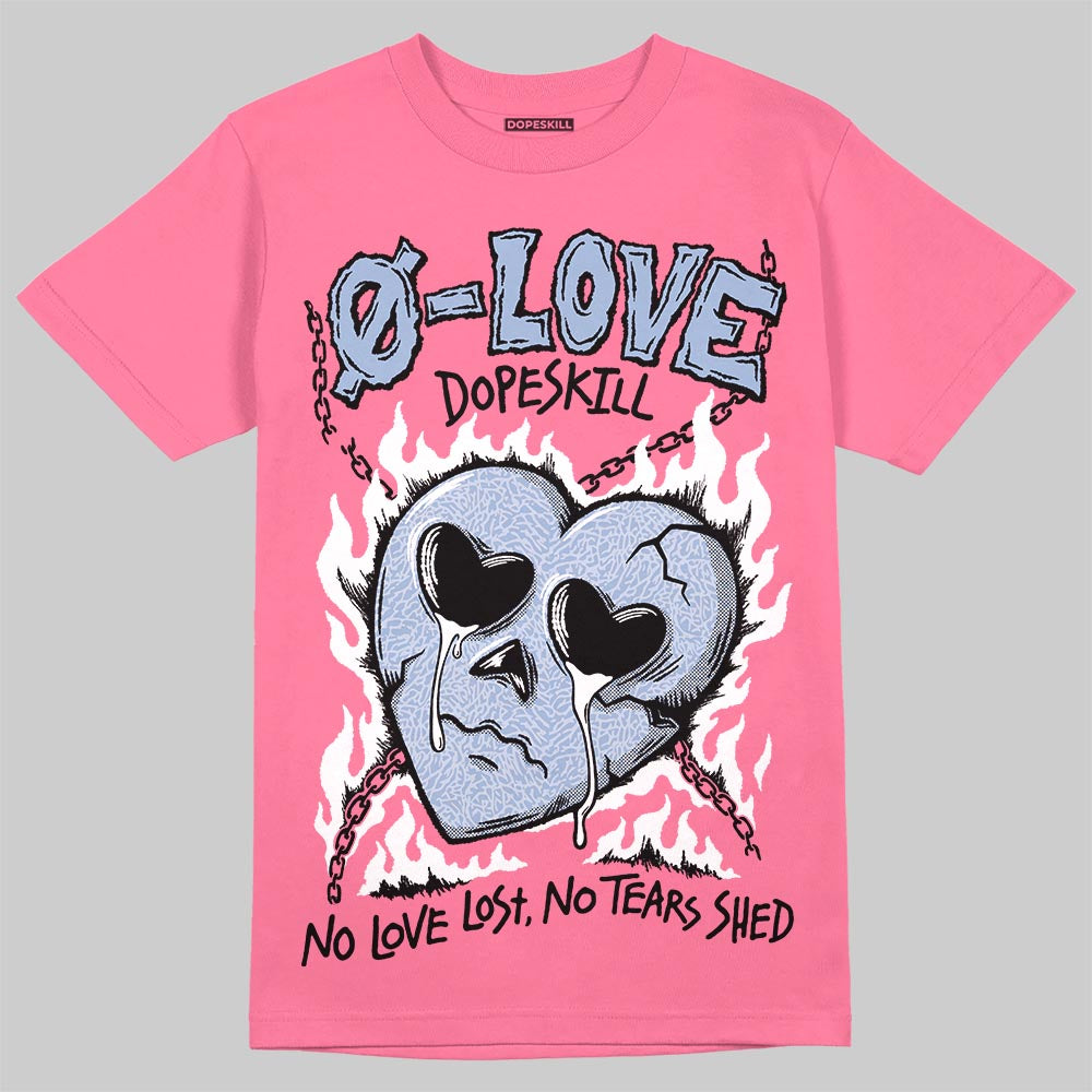 Jordan 3 GS “Cobalt Bliss” DopeSkill T-Shirt Crying Heart Graphic Streetwear - Safety Pink