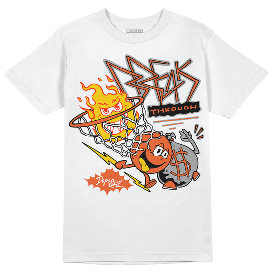 Jordan 3 Georgia Peach DopeSkill T-Shirt Break Through Graphic Streetwear - WHite