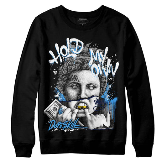 Jordan Spiz’ike Low “White/Obsidian” DopeSkill Sweatshirt Hold My Own Graphic Streetwear - Black