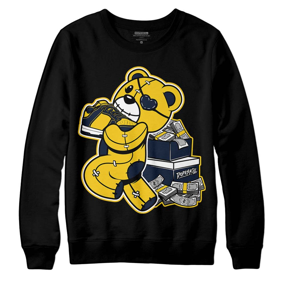 Dunk Low Vintage “Michigan” DopeSkill Sweatshirt Bear Steals Sneaker Graphic Streetwear - Black