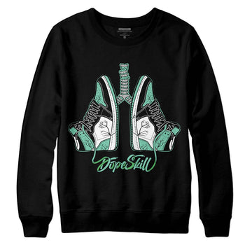 Jordan 1 High OG Green Glow DopeSkill Sweatshirt Breathe Graphic Streetwear - Black