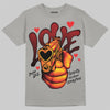 Grey Sneakers DopeSkill T-Shirt Love Shot Graphic Streetwear - Gravel