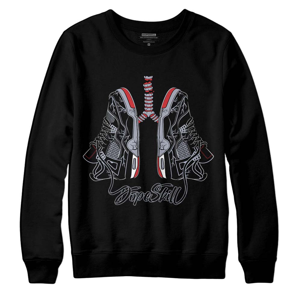 Jordan 4 “Bred Reimagined” DopeSkill Sweatshirt Breathe Graphic Streetwear - Black