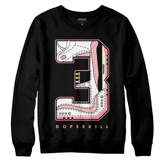 Jordan 3 GS “Red Stardust” DopeSkill Sweatshirt No.3 Graphic Streetwear - Black