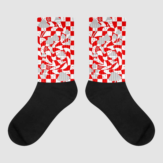 Jordan 12 “Cherry” DopeSkill Sublimated Socks Mushroom Graphic Streetwear