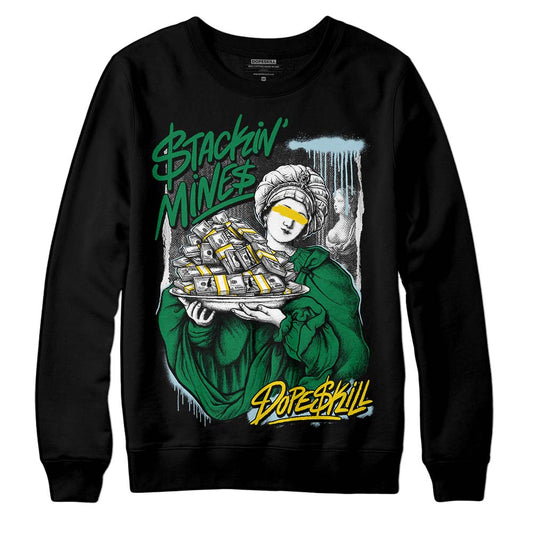 Jordan 5 “Lucky Green” DopeSkill Sweatshirt Stackin Mines Graphic Streetwear - Black