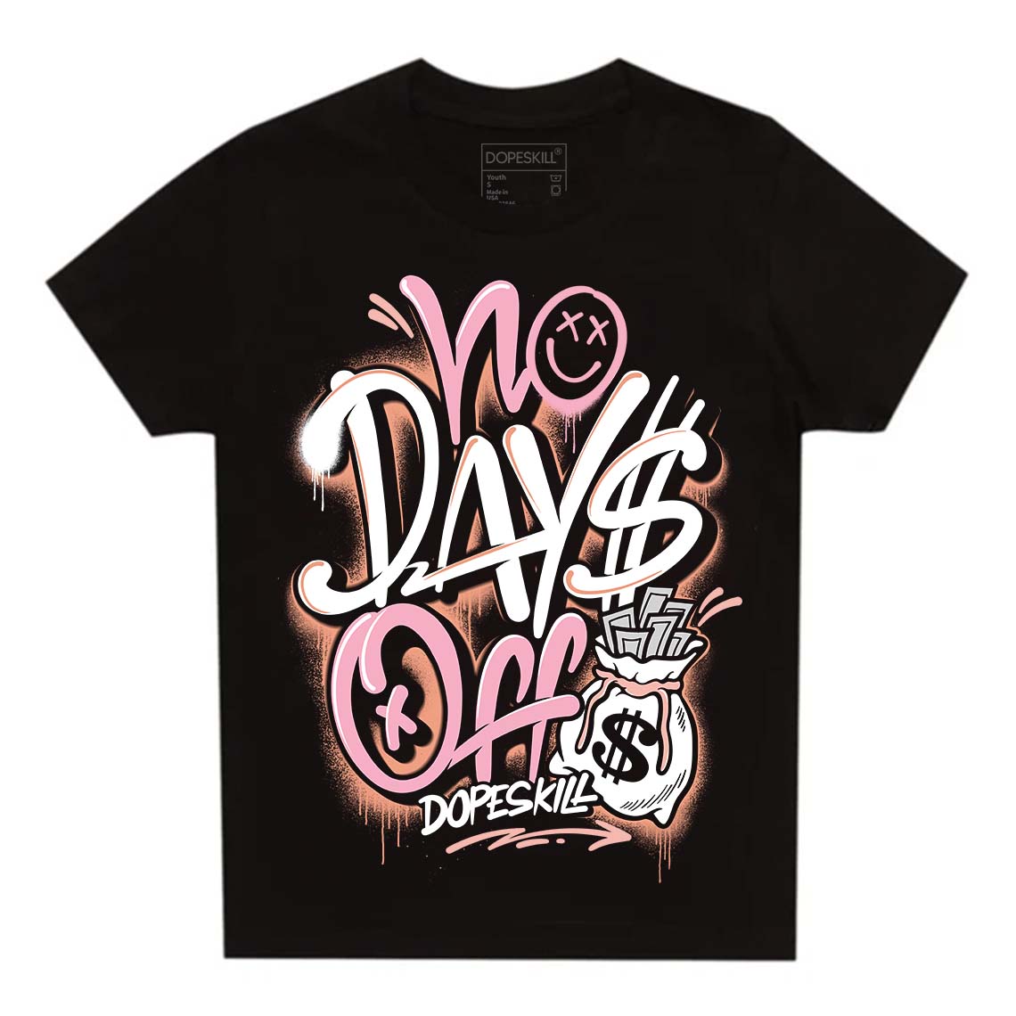 Jordan 11 Low “Legend Pink” DopeSkill Toddler Kids T-shirt No Days Off Graphic Streetwear - Black