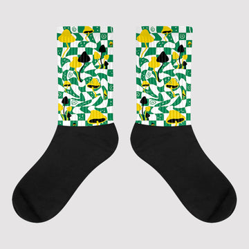 Jordan 5 “Lucky Green” DopeSkill Sublimated Socks Mushroom Graphic Streetwear